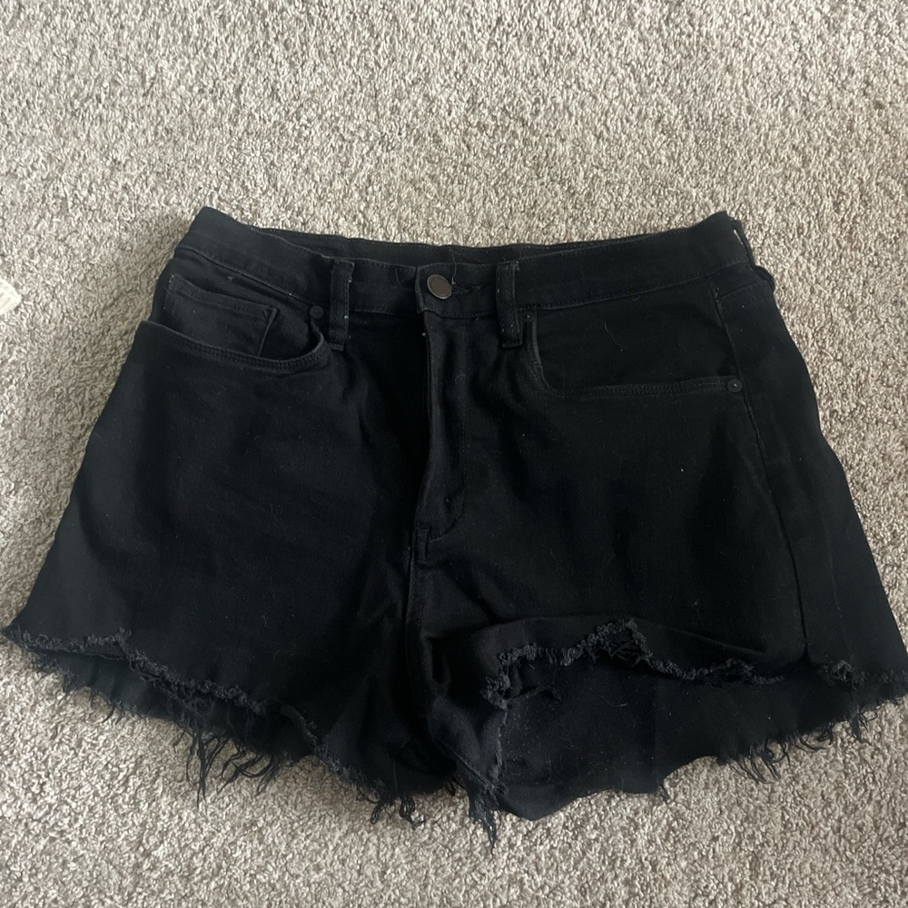 Black Denim Women Shorts